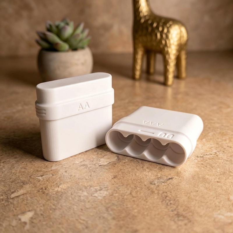 4 Slots AA Battery Storage Box - Battery Case Storage ulasan dan harga