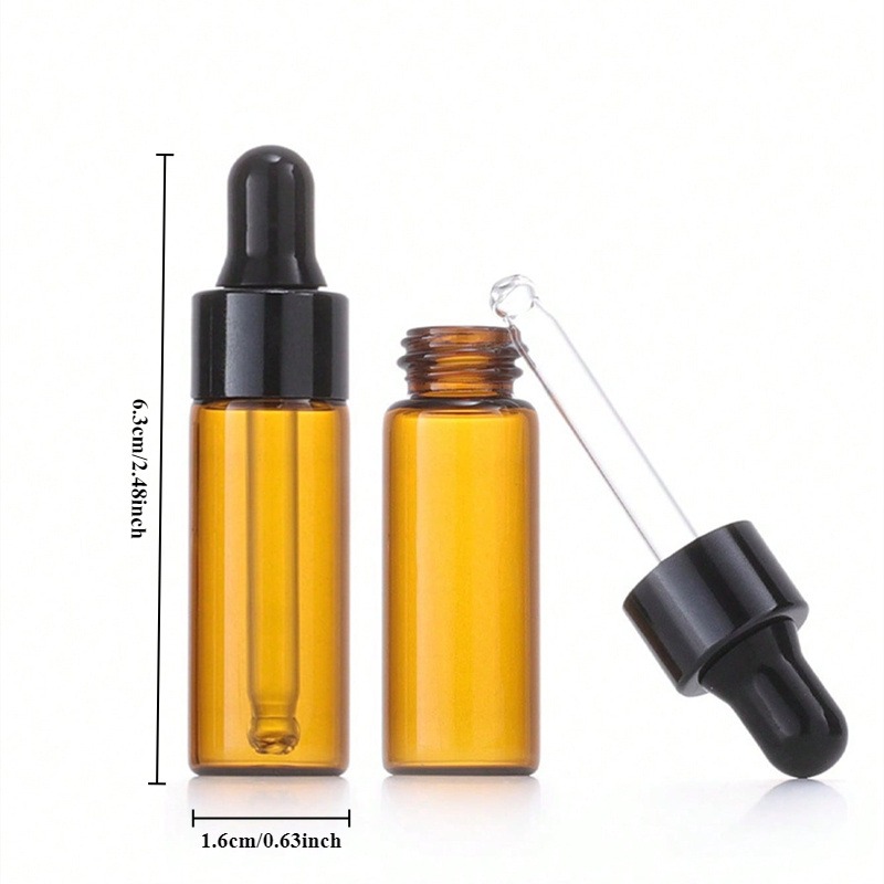 10pcs 5ml Amber Dropper Glass  - Juice Bottle Dropper ulasan dan harga