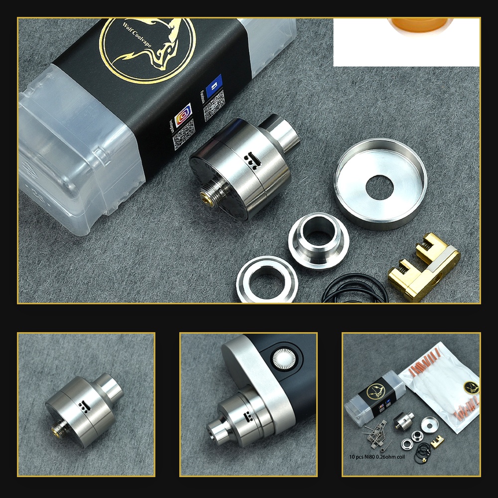 Wolfcoolvape Nisshoku RDA Atom - Accessories For Vaping ulasan dan harga