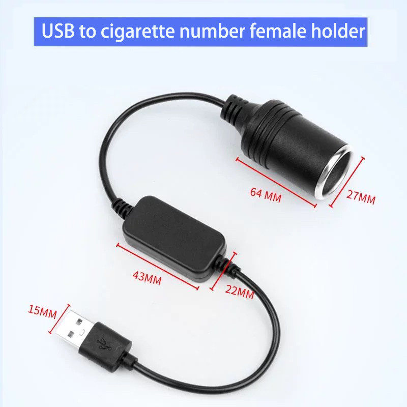 1PC 5V 2A USB To 12V Cigarette - Accessories Experts Vape ulasan dan harga