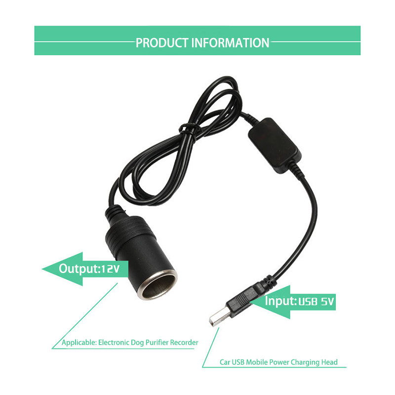 1PC 5V 2A USB To 12V Cigarette - Accessories Experts Vape ulasan dan harga
