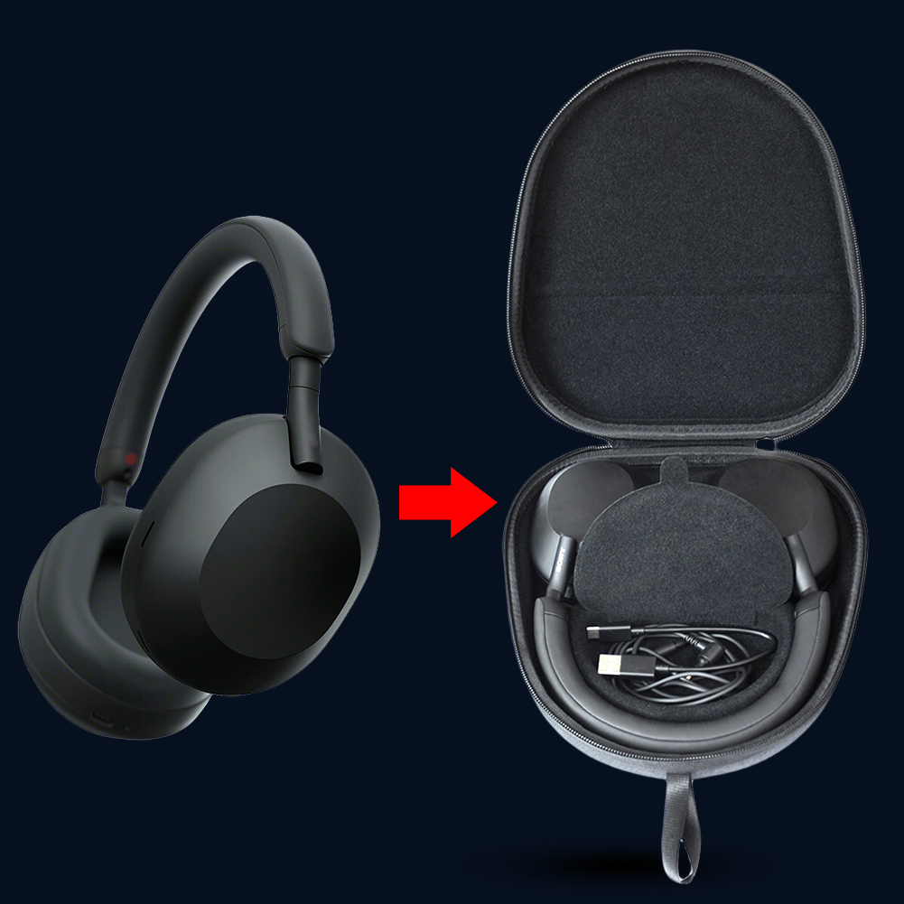 Protective Hard Case EVA Hard  - Sony Headphone Wh-1000Xm5 ulasan dan harga